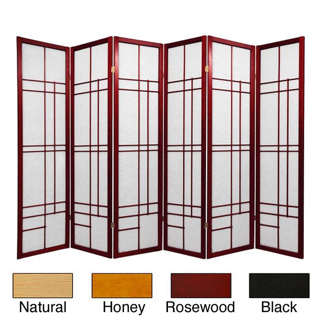 Handmade Wood and Rice Paper Eudes Shoji Screen (China) - 70.2 x 51