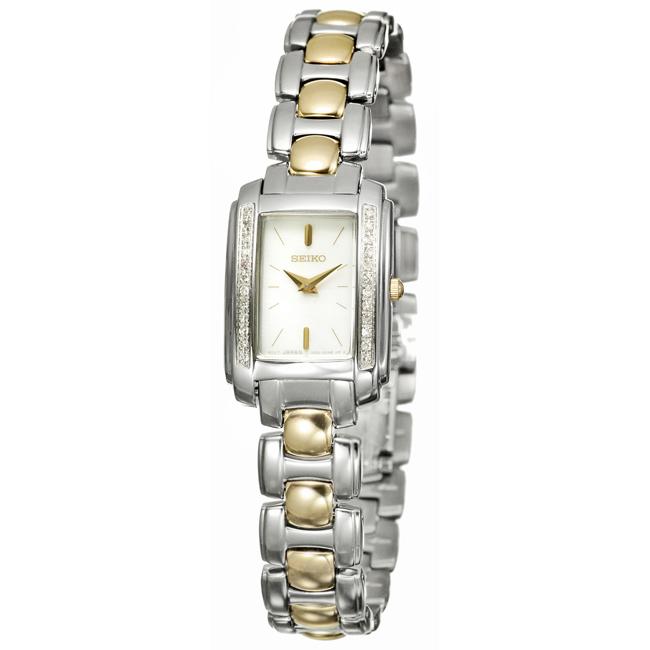 Seiko Women's 'Diamond' Two-tone Steel Quartz Watch - 13064407 ...