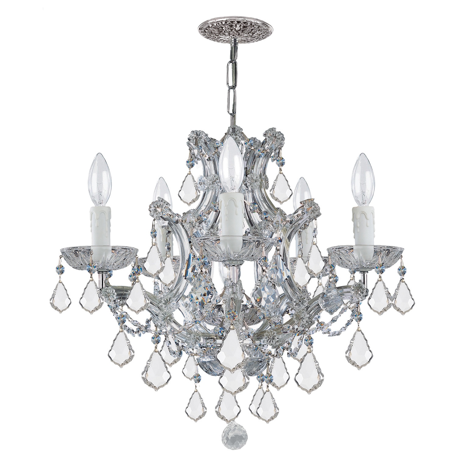 Crystorama Maria Theresa 5-light Crystal Chandelier - Chandeliers For Bedrooms by Overstock.com