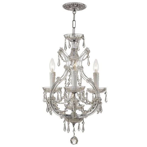 Crystorama Maria Theresa 3-light Polished Chrome Mini Chandelier
