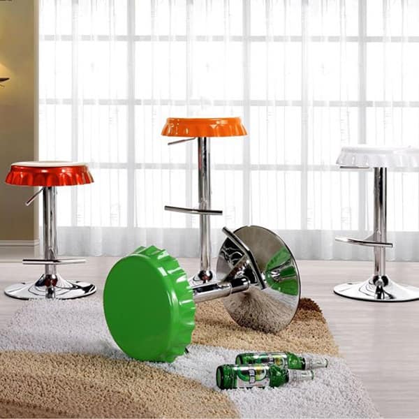 Soda Cap Adjustable Metal Stool