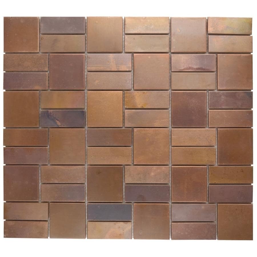 Somertile 11.75x13 in Flat Copper Mosaic Tile (pack Of 5)