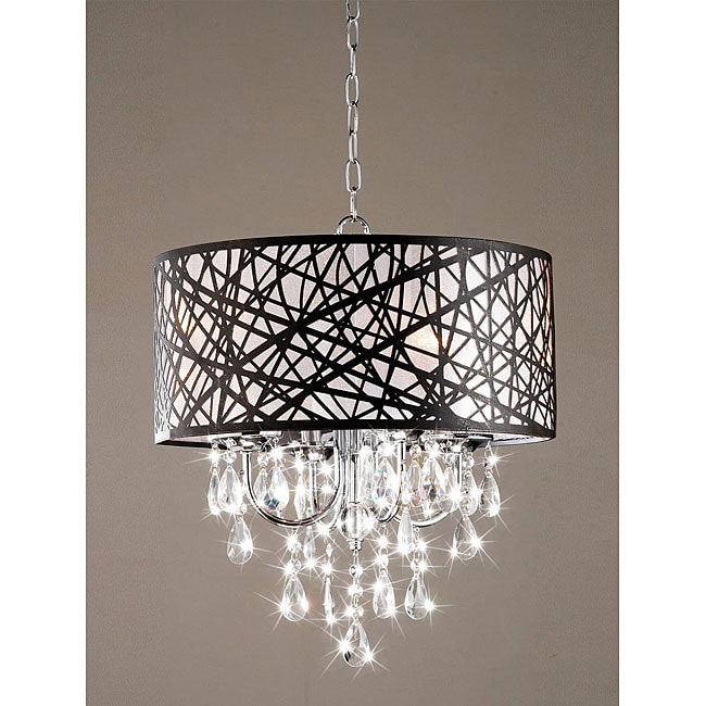 Indoor 4 light Chrome Antique Bronze Chandelier