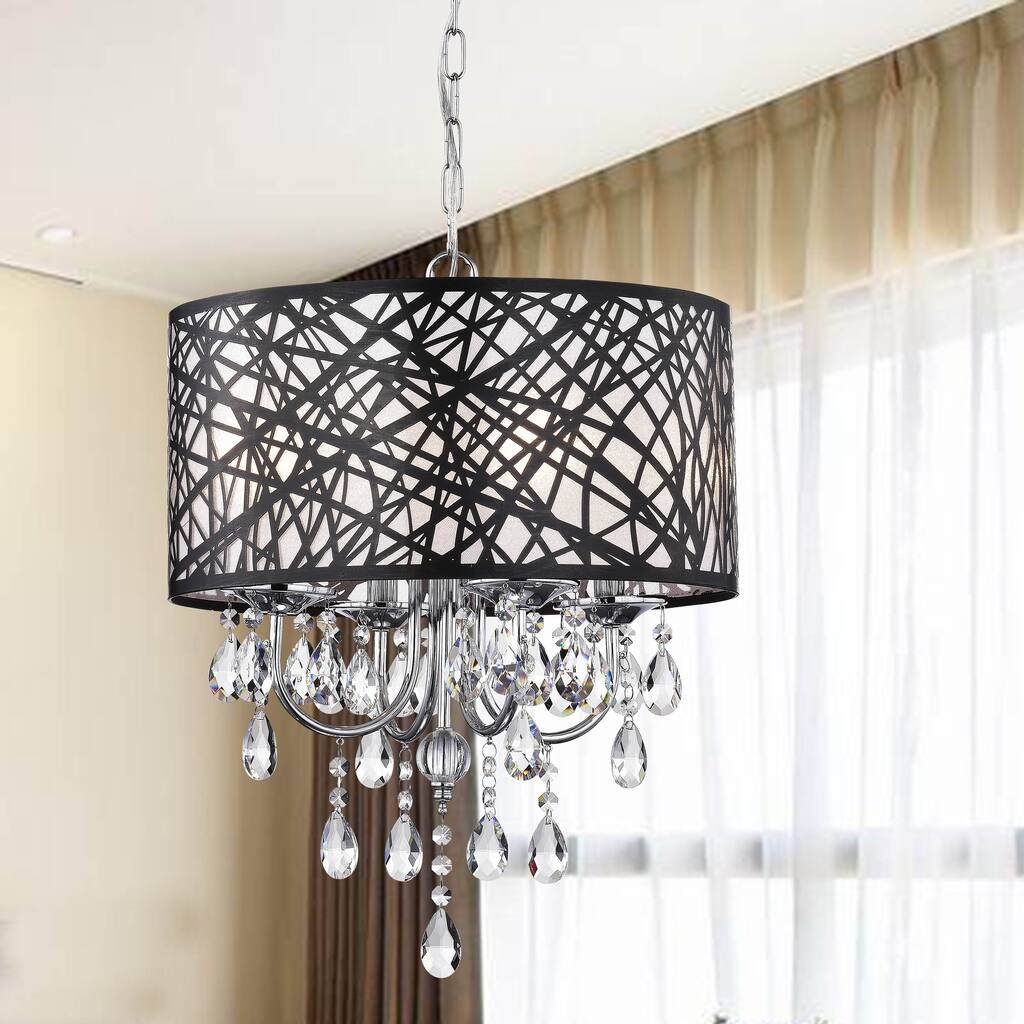 Indoor 4-light Chrome Antique Bronze Chandelier