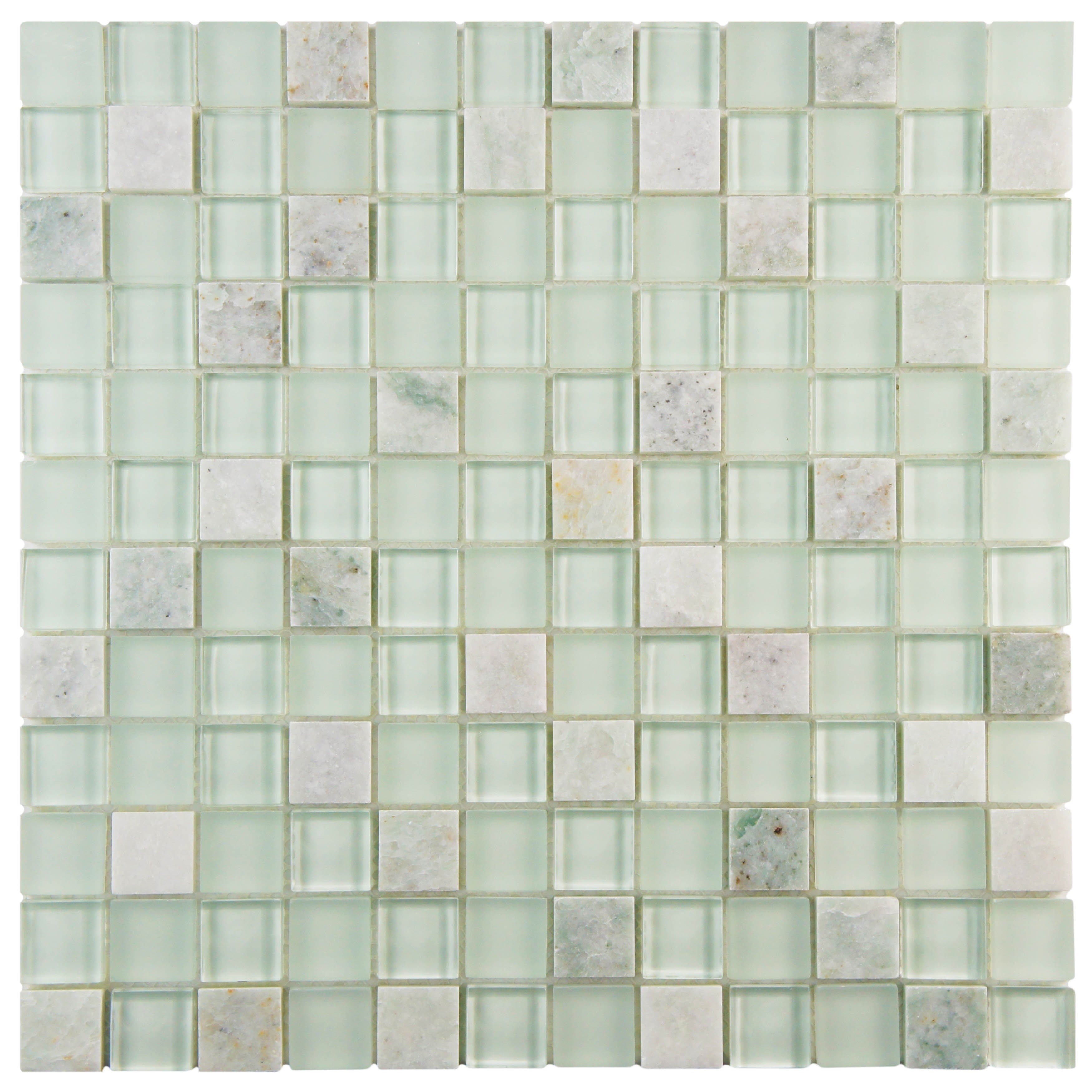 Somertile 12x12 in Reflections Square 1 in Ming Glass Mosaic Tile (pack Of 10)