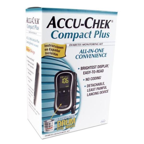 Shop AccuChek Compact Plus Blood Glucose Monitor Kit Free Shipping