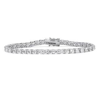 Cubic Zirconia Bracelets Online At Our Best Sterling Silver 4 5mm Round Cubic Zirconia Tennis Bracelet