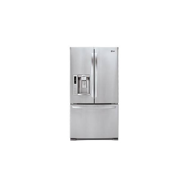 Shop Lg 27 6 Cubic Feet Stainless Steel French Door Refrigerator