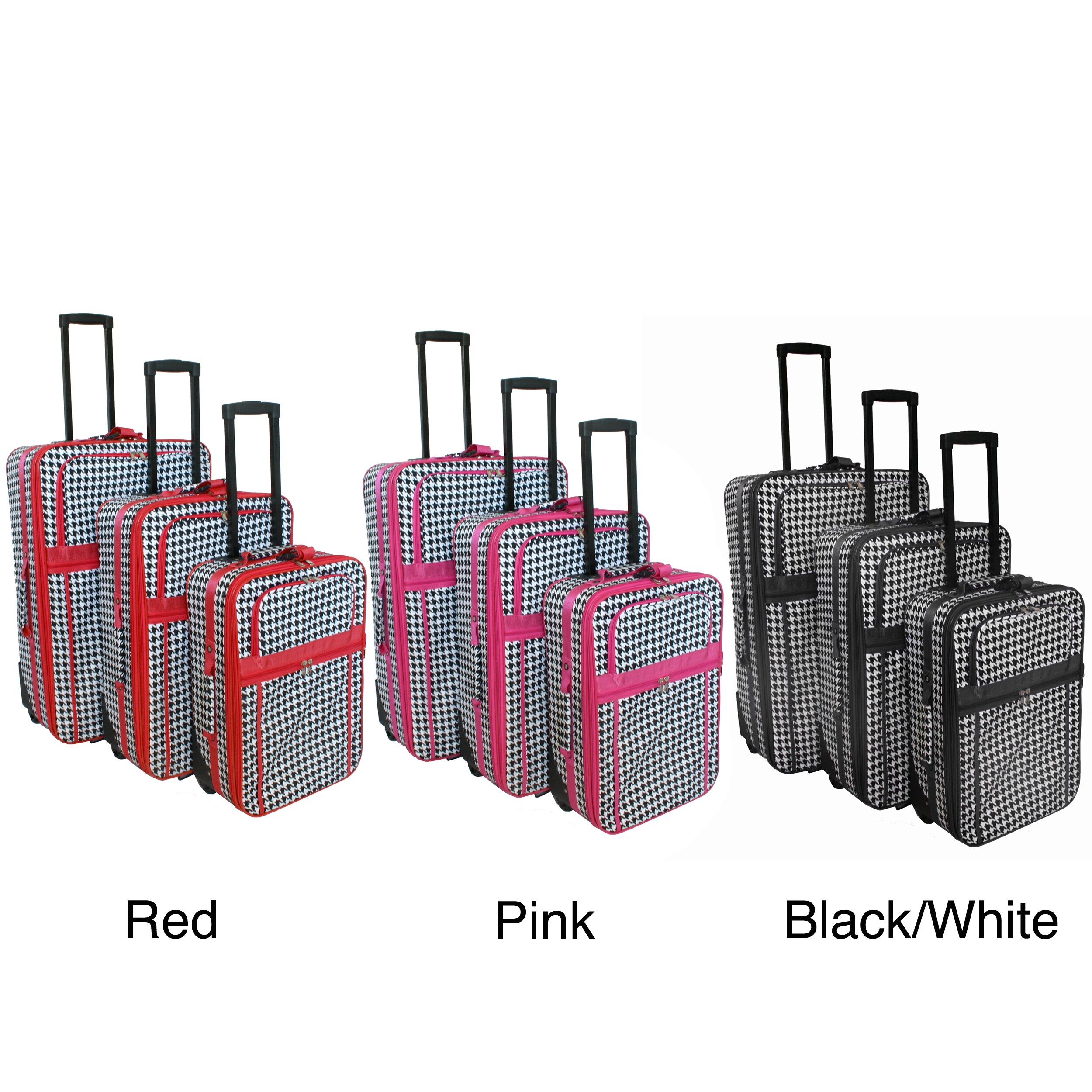 houndstooth luggage set