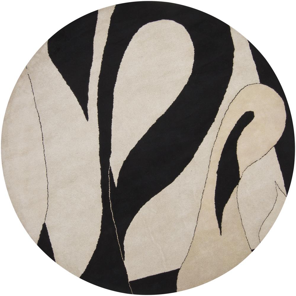 Hand tufted Mandara Ivory New Zealand Wool Rug (79 Round)