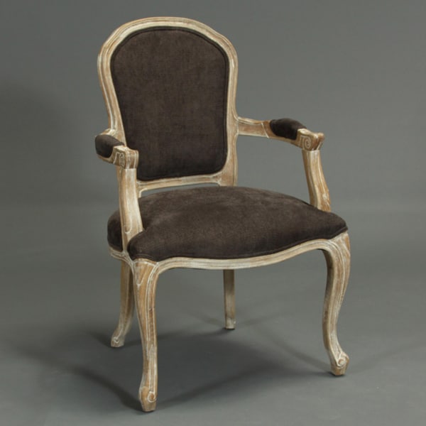 Shop Portland Dark Grey Weathered Oak Wood Chair Free Shipping Today