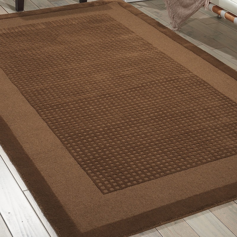 Nourison Westport Solid Border Hand-tufted Wool Area Rug