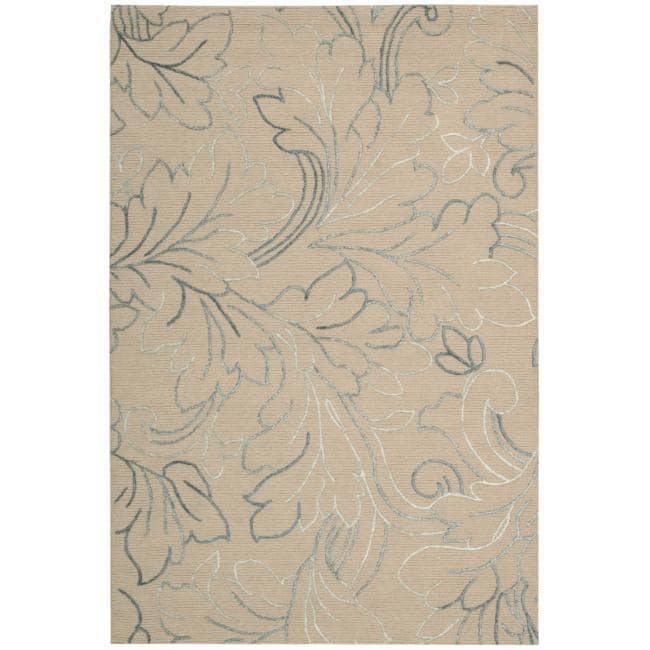 Nourison Sorrento Natural Floral Wool Rug - 8' x 10'