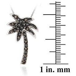 diamond tdw 10ct palm sterling db necklace tree brown silver designs jewelry watches