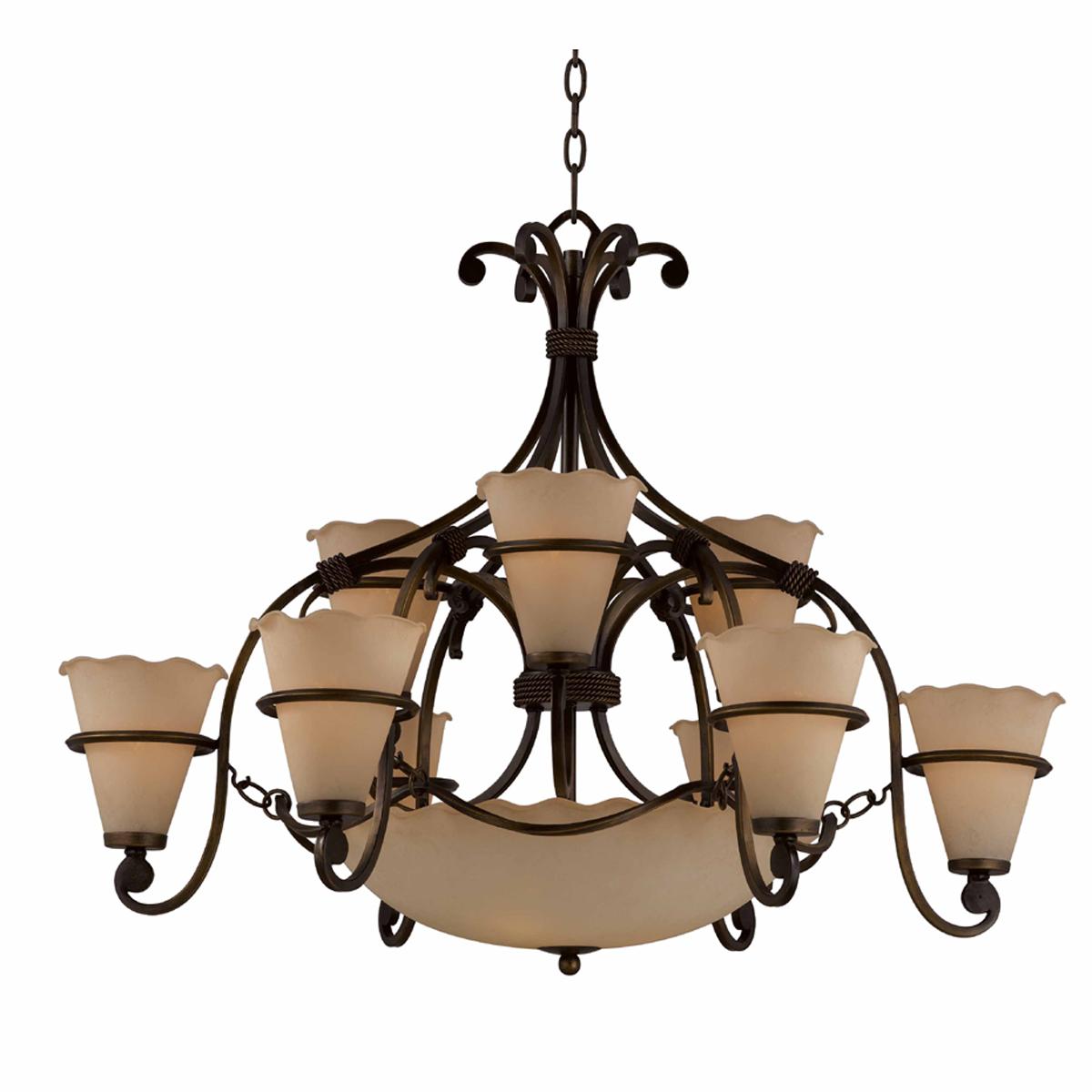 Coronado 12 light Harvest Bronze Chandelier