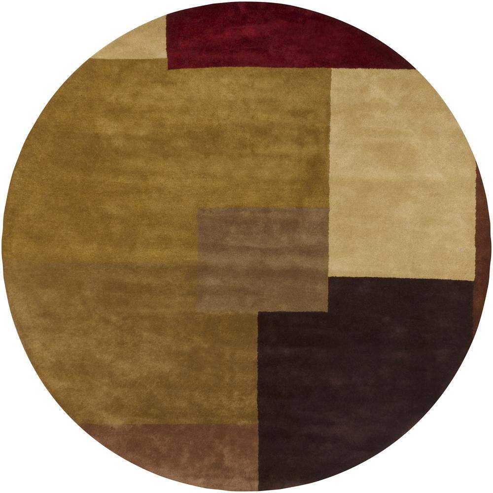 Hand-tufted Mandara Brown Geometric Wool Rug - 7'9