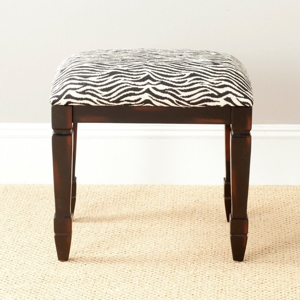 Shop Safavieh Gertie Small Zebra Print Bench Ships To Canada