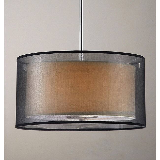 Simple Elegance 3-light Chrome Pendant and Ceiling Mount Chandelier