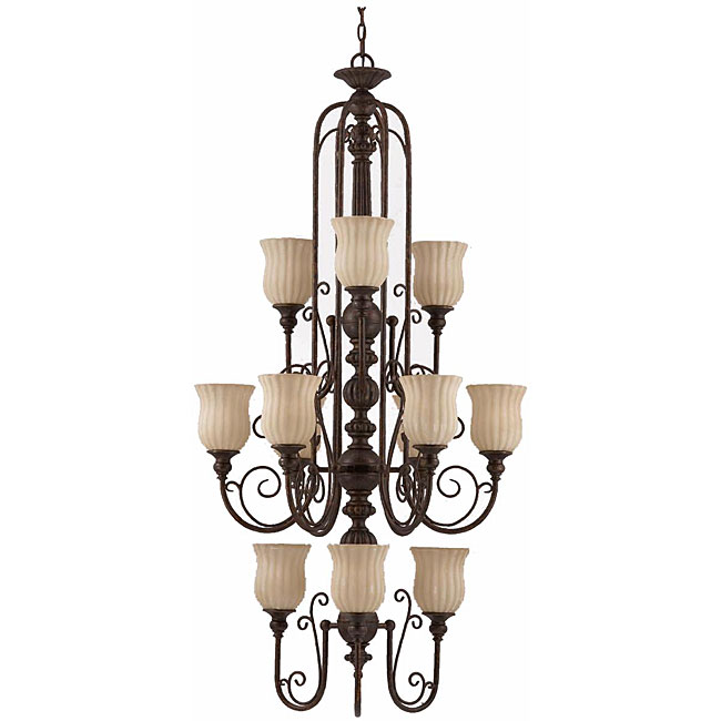 Mademoiselle 12 light Tortoise Shell Chandelier