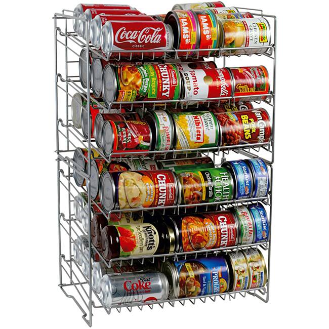Atlantic Silver Steel Double-High Can Rack; Pantry, Kitchen, Can, Organize, Organization, Storage