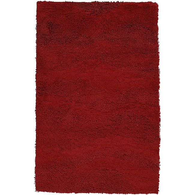 Hand Woven Tigris Red Wool Rug (4 X 10)