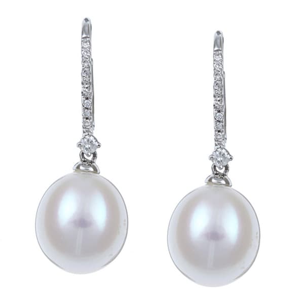 Shop Kabella 14K White Gold Bridal Pearl and 1/10ct TDW Diamond ...