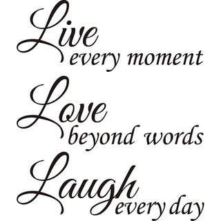 Design on Style 'Live Love Laugh' Vinyl Wall Art Quote - Bed Bath ...