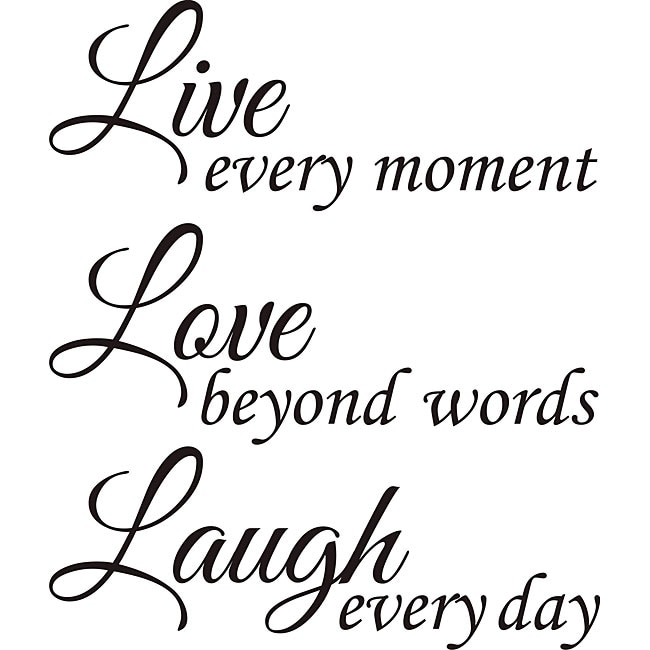 Download Design on Style 'Live Love Laugh' Vinyl Wall Art Quote ...