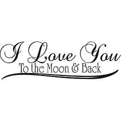 Design On Style I Love You To The Moon And Back Vinyl Wall Art Quote Overstock