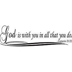 Design on Style 'God is with You in All That You Do' Bible Verse Vinyl ...