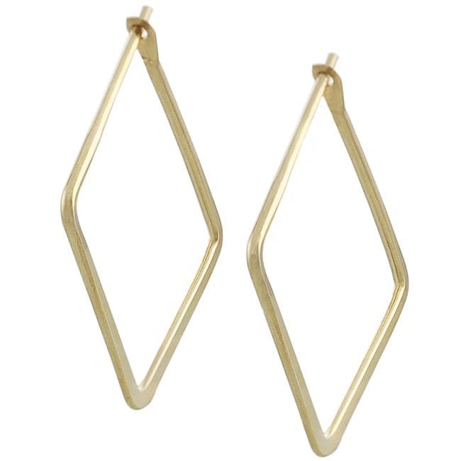 Goldfill 22 Mm Flat Square Hoop Earrings Ships To Canada Goldfill 22 Mm Flat Square Hoop Earrings