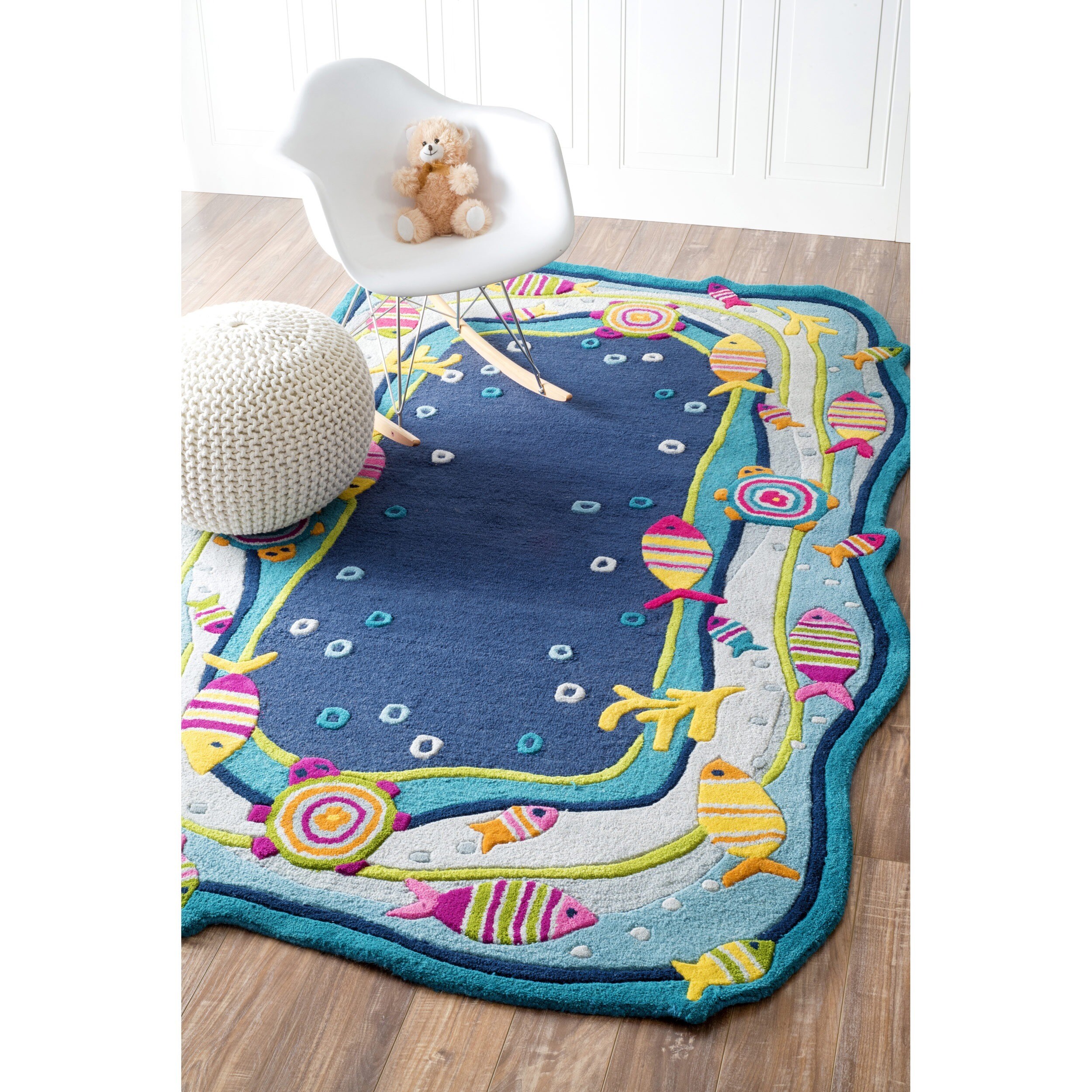 nuLOOM Hand-carved Kids Jigsaw Puzzle Playful Multi Wool Rug (5' x 8') -  Bed Bath & Beyond - 5260895