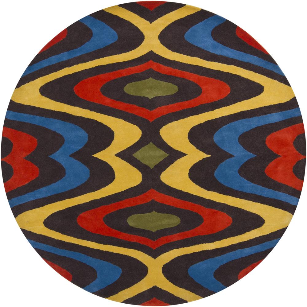 Hand tufted Mandara Multi New Zealand Wool Indoor/outdoor Rug (79 Round)