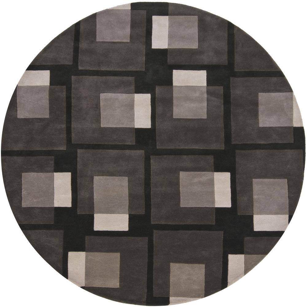 Hand-tufted Mandara Grey New Zealand Wool Rug (7'9 Round) - 7'9