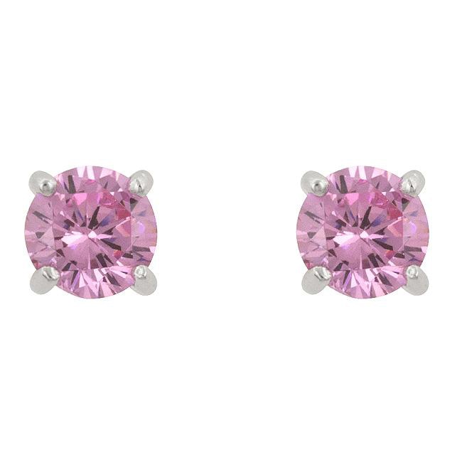 Kate Bissett Sterling Silver Pink Cubic Zirconia Stud Earrings Kate Bissett Sterling Silver Pink Cubic Zirconia Stud Earrings
