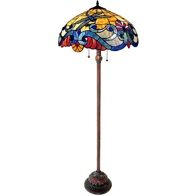 Dragonfly Design 2-light Antique Bronze Floor Lamp