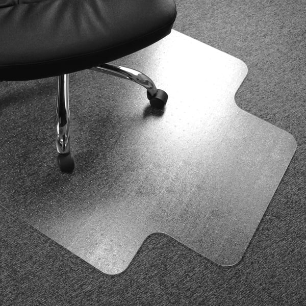 AiBOB Chair Mat for Low Pile Carpet, Flat Without Curling, 48 x 36 Inches Office Carpeted Floor Mats for Computer Desk, Clear