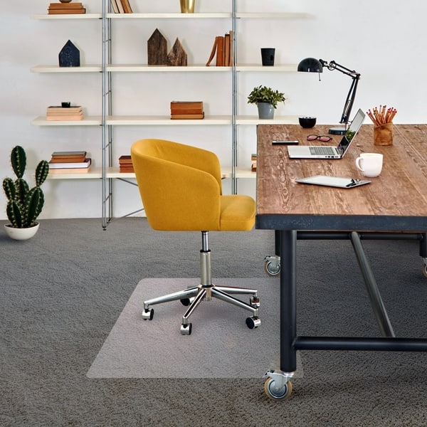 slide 2 of 11, Advantagemat® Vinyl Rectangular Chair Mat for Carpets up to 1/4" - 48" x 60"