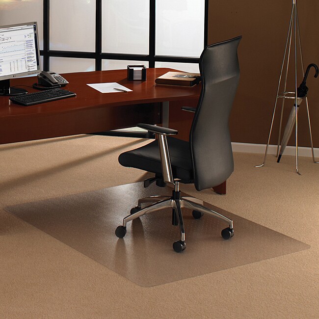 Floortex Cleartex Rectangular Ultimat (48 X 53) For Carpet (Clear Affordable, long lasting constructionProvides ergonomic benefits for chair user by providing easy glide movement and reduced leg fatigueRectangle shapeGripper back ensures a stability for u