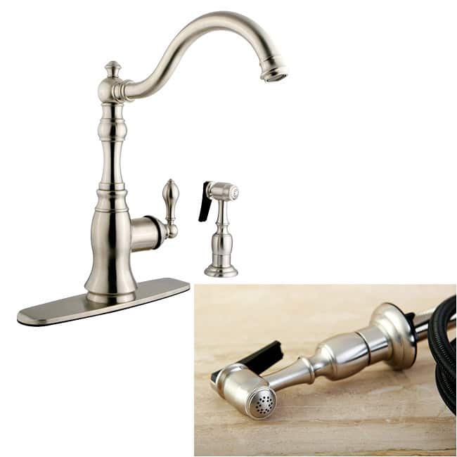 American Classic Satin-Nickel Single-Handle Swivel Kitchen Faucet