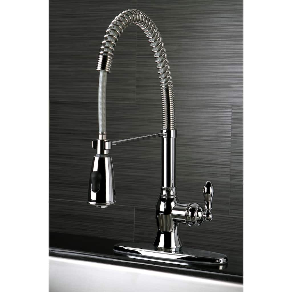 American Classic Modern Chrome Spiral Pull-down Kitchen Faucet