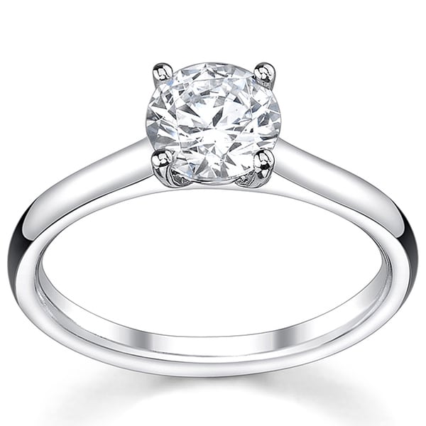 14k White Gold 1/2ct TDW Diamond Solitaire Engagement Ring (I, VS2)