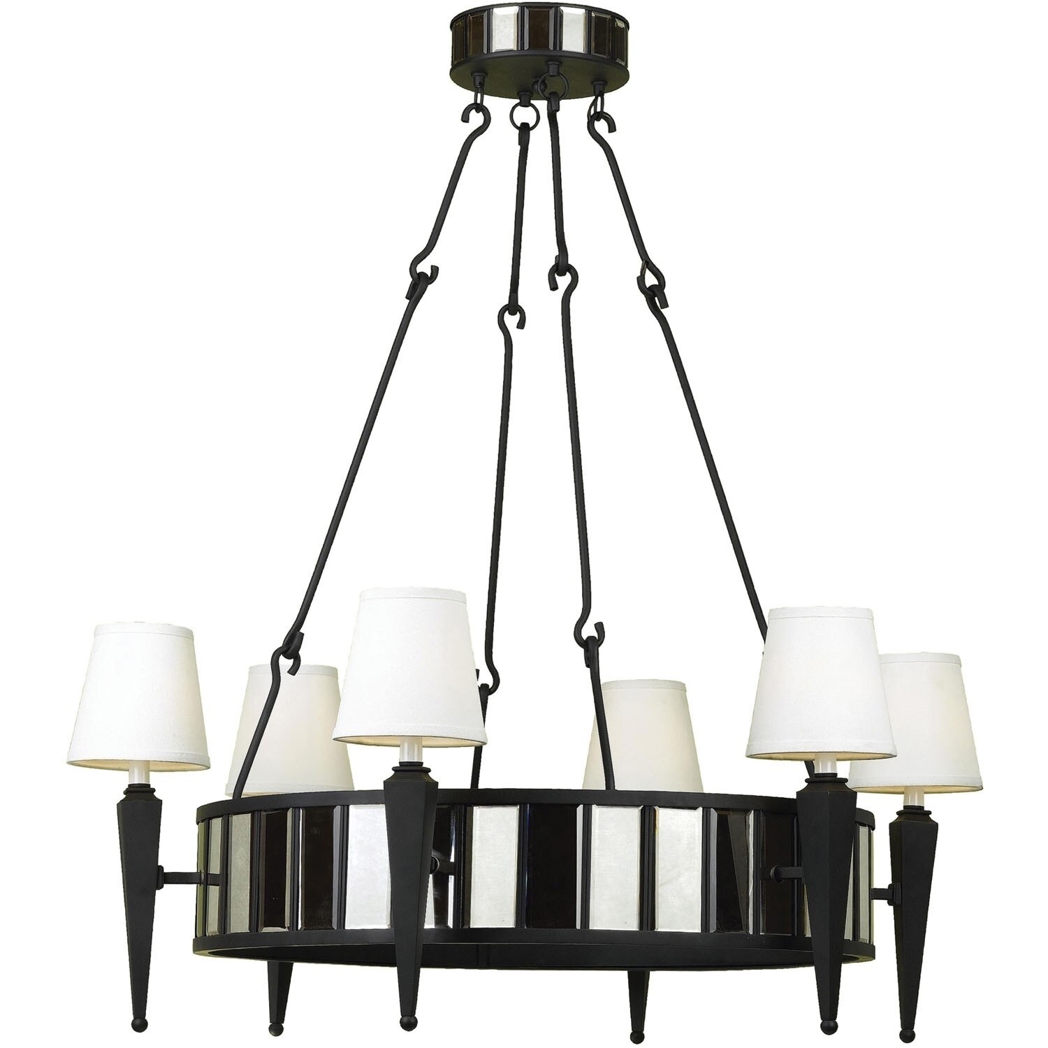 6790 6-Light Drum Chandelier - Black - Chandeliers For Bedrooms by Overstock.com