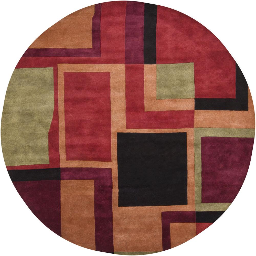 Hand tufted Multicolor Mandara New Zealand Wool Rug (79 Round)