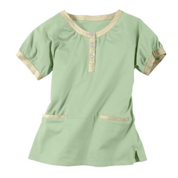 Shop IguanaMed Women's Seafoam Green Henley Scrub Top Free Shipping On Orders Over 45