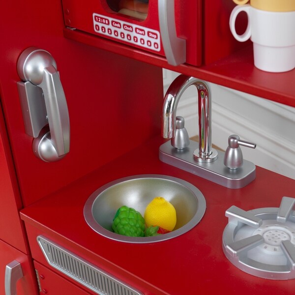 kidkraft red vintage kitchen