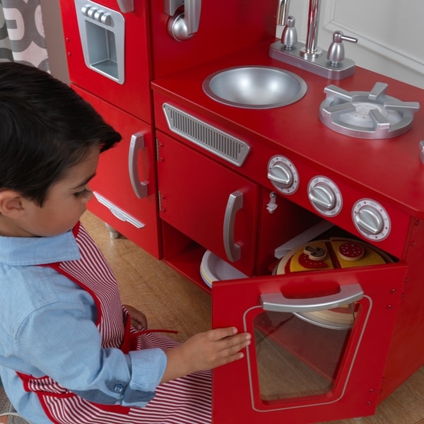 kidkraft red vintage kitchen