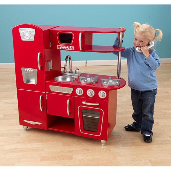 Shop KidKraft Red Vintage Kitchen - Free Shipping Today ...