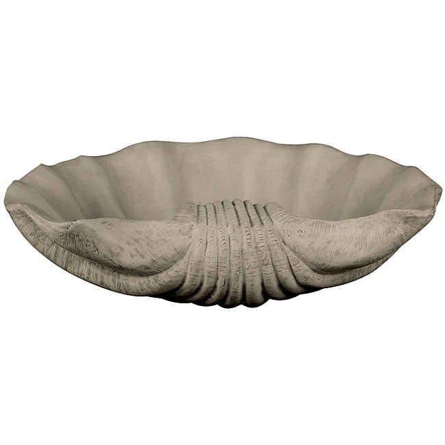 Andreas Bowl (Sandstone finishMaterials Painted MGO Style Andreas BowlIndoor or outdoorDimensions 7 inches high x 25 inches wide x 19 inches deepWeight 19.36 pounds )