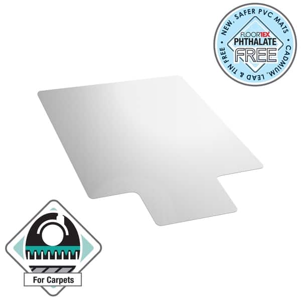 Shop Computex Anti Static Vinyl Lipped Chair Mat For Carpets Up